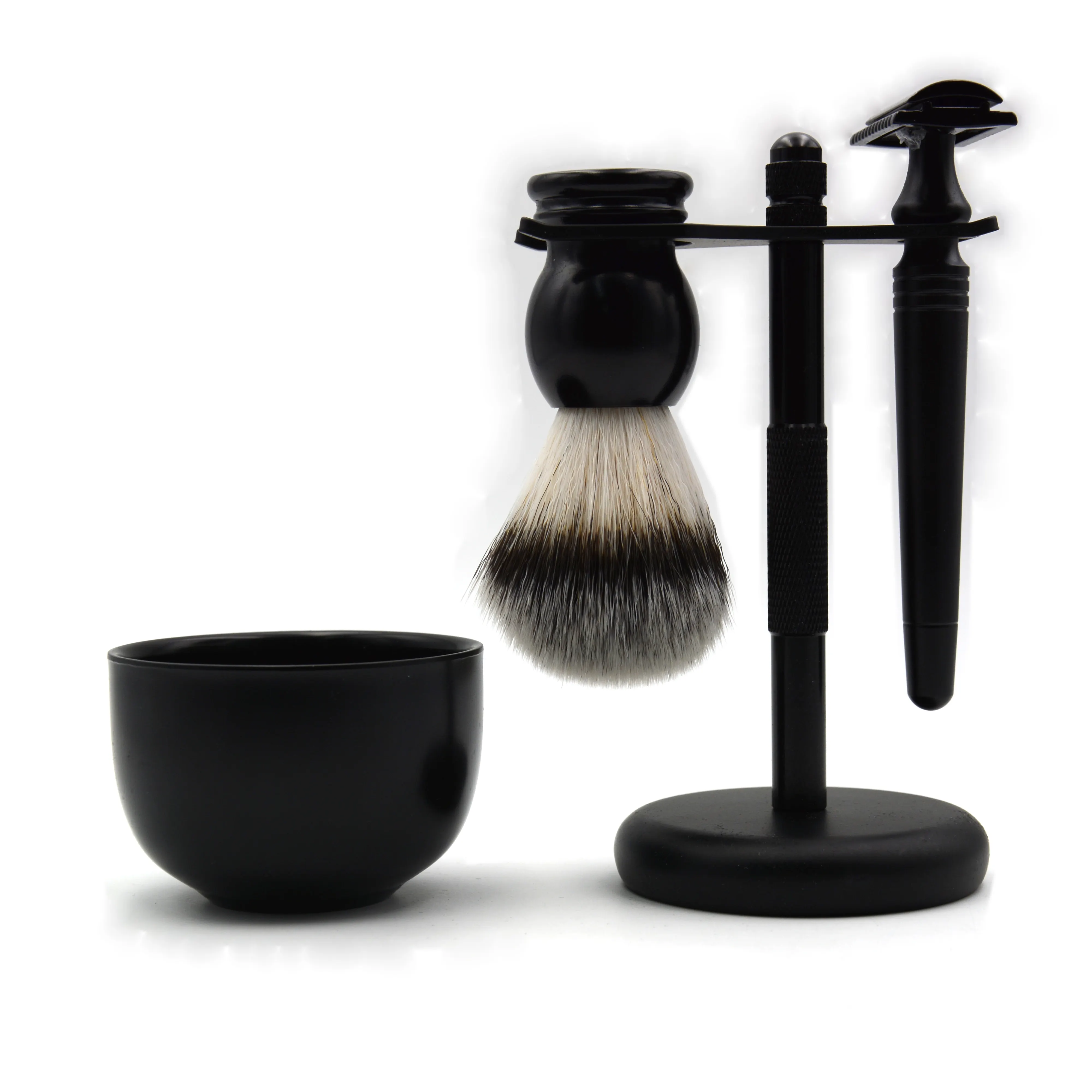 Shaving Sets for Men with Brush, 4in1 Men Fine Badger Bristle Shave Brush