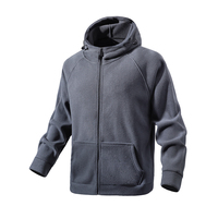 Sweat-shirt à capuche zippé en polaire double face, coupe oversize, manches longues, chaud, unisexe, grandes tailles pour hommes et femmes