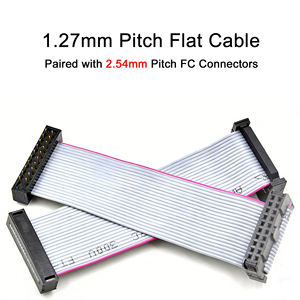 工厂定制 FC 16P IDC 灰色扁平带状电缆，带 2*8P 2.54mm 间距 100mm 电线，适用于电子设备 LED 屏幕 PCB - Product Image 3