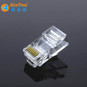 1U 3U <span class=keywords><strong>15U</strong></span> 30U vàng mạ UTP Cat6 8P8C RJ 45 không được che chở PC vật liệu mèo 6 nam nối - Product Image 2
