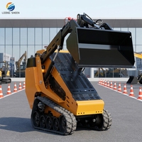 Mini-chargeuse frontale diesel, chargeuse compacte à chenilles, marque chinoise Loongsheen
