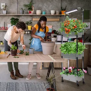 Sistema de jardín vertical inteligente de riego automático, kit de cultivo de verduras de hierbas para interiores para lechuga de tomate microverde