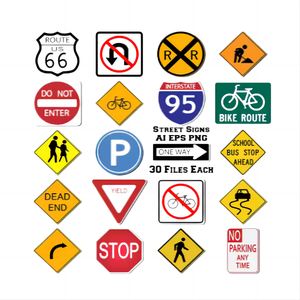 Yol güvenliği sokak trafik tabela için amerikan yansıtıcı trafik işaretleri - Product Image 1