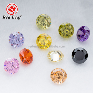 Redleaf takı kübik zirkonya çeşitli renk yuvarlak şekil gevşek taş CZ taşlar - Product Image 1
