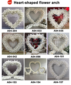 Nuovo Design bianco ortensie Wedding archy sfondo a forma di cuore fiore di scena per la decorazione di eventi - Product Image 5