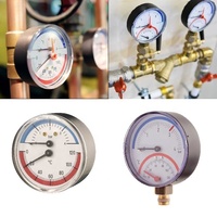 Thermo-manomètre combiné 63MM 2 en 1 haute température d'eau et jauge de pression d'huile pour voitures Hvac Manom