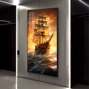 Mural Moderno Minimalista para Pasillo, Versión Vertical, Pintura Decorativa para Pared de Fondo - Product Image 2