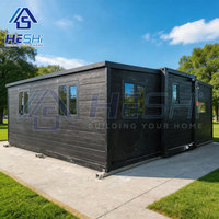 Maison conteneur préfabriquée extensible 40 pieds x 20 pieds avec panneaux solaires, 1, 2, 3, 4 ou 5 chambres, salle de bain moderne, maison modulaire, cabane