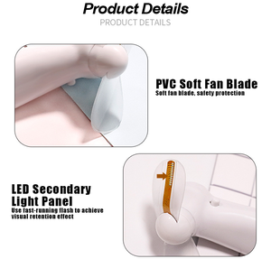 Wholesale Portable Mini Fan Customized LED Handheld Fan Wedding Concert Party Handheld Luminous Advertising Gift Fan Custom logo - Product Image 4