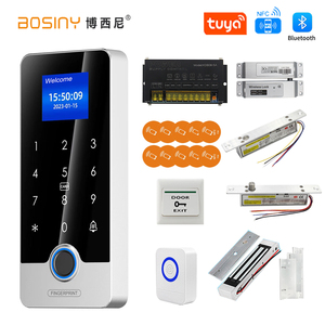 Kits DE SISTEMA DE Control de acceso de cerradura de puerta de aplicación Tuya con pantalla de 1,77 pulgadas teclado <span class=keywords><strong>Bluetooth</strong></span> huella digital RFID IC lector de tarjetas teclado de Metal - Product Image 2