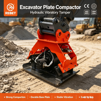 Compacteur vibrant haute fréquence REBET pour excavatrice, piaule vibrante hydraulique pour terrassement et fondations, certifié CE