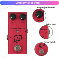 Pédales d'Effet Guitare Électrique Mini Type Unique True Bypass Rêve Fuzz Digital Delay Crunch Distortion Trémolo Usine Accessoire