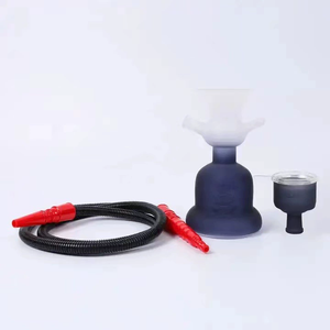 Exquisito Set de Shisha de Vidrio Moderno con Técnica Esmerilada, Duradero, Ecológico, <span class=keywords><strong>2</strong></span> Mangueras, Embalaje en Caja de Regalo, Soplado a <span class=keywords><strong>Mano</strong></span> - Product Image 4