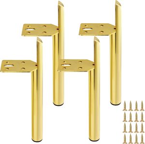 Pieds de meubles modernes en chrome doré pour canapé, armoire, meuble de cuisine et support TV – Pièces de rechange - Product Image 1