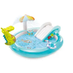 Piscina inflável para crianças, piscina infantil com escorregador para jardim, INTEX 57165