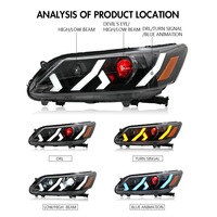 Conjunto de Faros LED para Honda Accord 9.ª Generación, Piezas de Automóvil, Faros Delanteros, Cable de Remolque Star Racing