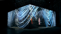 Système de projection holographique d'écran de gaze d'hologramme 3D transparent pour l'émission en direct