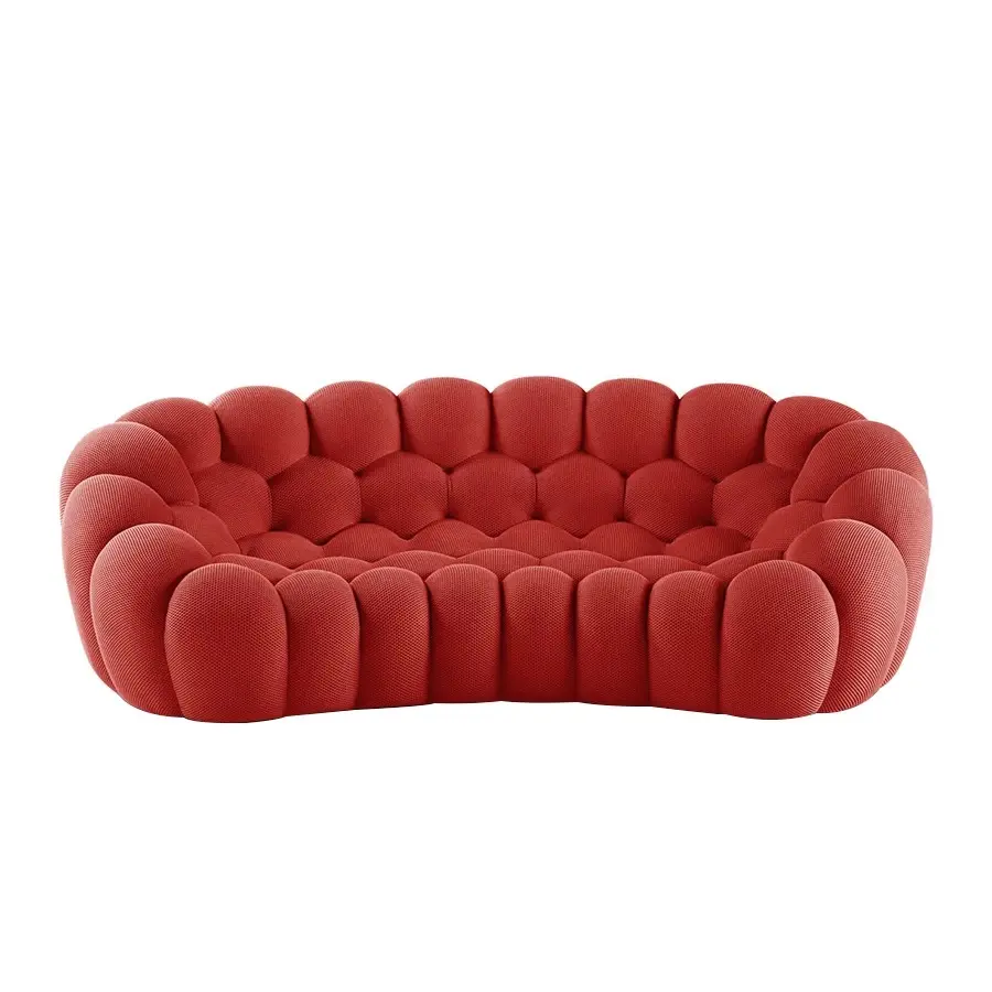 Modern living room furniture Colorful Bubble Velvet Fabric Italian design sofa