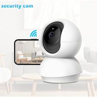 Mini caméra de sécurité intelligente sans fil pour la maison, vision nocturne couleur, détection de mouvement PIR, 360° °   Caméras de surveillance CCTV WiFi 1080P HD 24h/24 et 7j/7, webcam