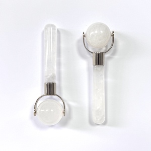 อุปกรณ์นวดหน้าแบบกำหนดเอง ลูกกลิ้งนวดหน้าหยกขาว และกัวซา - Product Image 1