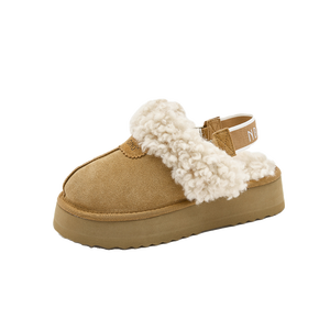 European Women's One-Piece Snow Boots Plushy <strong>Shoes</strong> slippers Wholesale Womens Fur SlipWomen's Low Slipperspers - Product Image 5