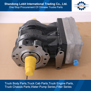 Sinotruk Parts HOWO 336 371 6x4 8x4 Dump Truck <strong>Engine</strong> Spare Parts Double Cylinder Water <strong>Cooled</strong> Air Compressor VG1093130001 - Product Image 2