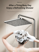 Ensemble de douche domestique gris bronze haute pression, numérique à quatre boutons, le plus vendu