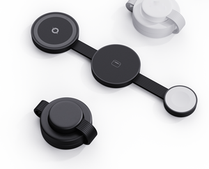 เครื่องชาร์จไร้สายแบบ3 in 1แบบพกพาสามารถพับได้เหมาะสำหรับ iPhone - Product Image 1
