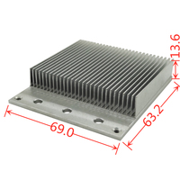 Radiateur à ailettes en aluminium usiné CNC de précision, personnalisé en usine