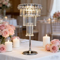 Support de fleurs en métal doré brillant pour mariage romantique, centre de table, support de fleurs pour décoration de table