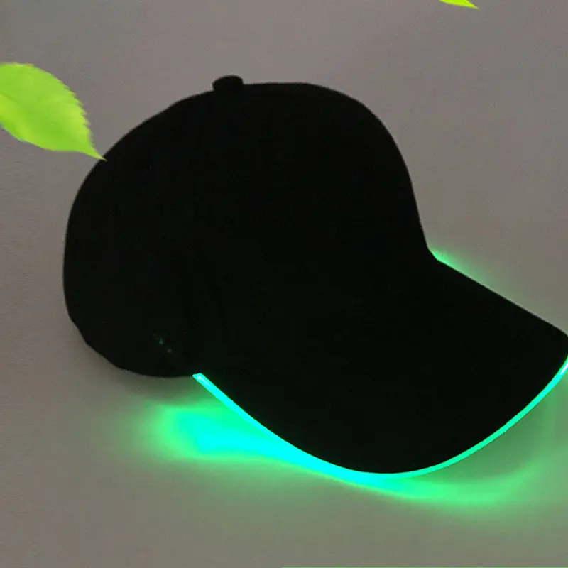 Cool Fitted Sports Hat Unisex Ultra-Bright LED Lighted Baseball Cap for Party Hip-hop Club Dance Sports Cap