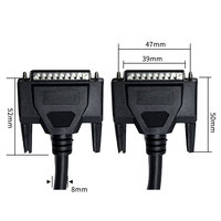 Câble de raccordement D-sub DB44 femelle HD44 POS avec conducteurs en cuivre pur tressé et gaine PVC pour imprimante/ordinateur/scanner de codes-barres
