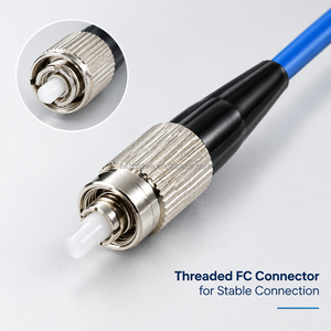 Cable de Fibra Óptica Monomodo Blindado LC UPC a FC UPC G652A1 Azul Antirroedores Simplex para Armario de Red - Product Image 4