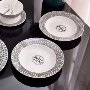 Ceramic Tableware Simple High Quality Cutlery Plate <b>Set</b> Modern Ceramic 58-pcs <b>Dinner</b> Plate <b>Set</b> - Product Image 5