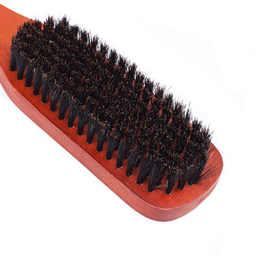 หวีขนหมูป่าทรงรี ด้ามไม้ สำหรับจัดแต่งทรงผมและดูแลเครา ยี่ห้อ Wanmei - Product Image 3