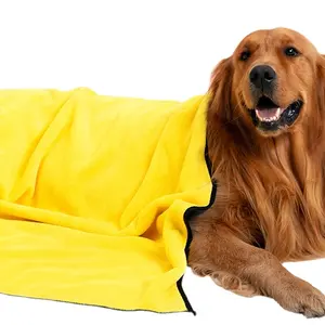 מותאם במיוחד רך במיוחד איכותי מהיר יבש רחצה יבש מהיר ייבוש מהיר לחיות מחמד אמבט כלבים מגבת microfibre
