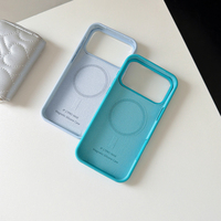 Coque de téléphone magnétique en TPU couleur unie à motif vague, protection 360°, ajustement parfait à 100 % pour 17 Pro Max 16 15 14