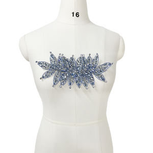 Parches de Cristal de Estrás con Forma de Hoja de Diamante 3D Brillantes y Coloridos de Lujo para Vestidos de Fiesta - Product Image 6