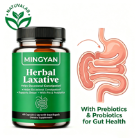 Capsules laxatives à base de plantes pour soulager la constipation, hydrater le côlon, enzyme digestive, soutien naturel à la régularité intestinale