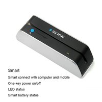 Taşınabilir MSRX6 USB powered manyetik kart okuyucu yazar ücretsiz yazılım ile MSRX6BT kablosuz tüm 3 parça