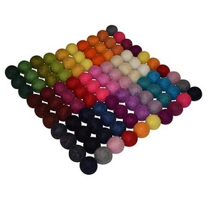Bricolage artisanat 50mm boules de laine faites à la main 5cm <span class=keywords><strong>pompons</strong></span> en feutre de laine pour le festival - Product Image 4