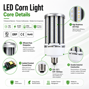 UL LED Maiskolben-Leuchte 150lm/W CE RoHS 5 Jahre Garantie Straßen- und Lager-Nachrüstlampe Großhandel - Product Image 1