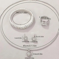 Cadeau de Saint Valentin 6PCS Set Femmes Luxe Mode Quartz Montre Collier Bijoux Set Montres-Bracelets Robe Horloge Set Montre Femme