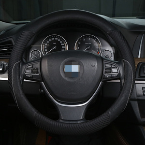 <span class=keywords><strong>Interior</strong></span> de coche de alta calidad de fibra de carbono negro decorar cubierta del volante universo auto accesorio - Product Image 3