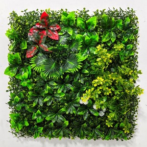 50X50 cm UV Haie Murs Verts Artificiels Panneaux Extérieurs Faux Herbe Clôture <span class=keywords><strong>Plante</strong></span> Artificielle Feuilles <span class=keywords><strong>Mur</strong></span> Cadre Tapis - Product Image 3