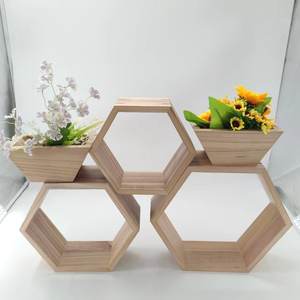 Étagère murale en <span class=keywords><strong>bois</strong></span> pour la décoration artistique étagère de rangement suspendue au mur étagère de rangement flottante support pour plantes en <span class=keywords><strong>bois</strong></span> - Product Image 3