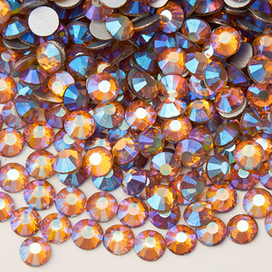 <span class=keywords><strong>Strass</strong></span> AB ronds écologiques Selina Crystal à dos plat - Brillants, 12 facettes, pour nail art, maquillage de scène, accessoires de décoration de téléphone - Product Image 2