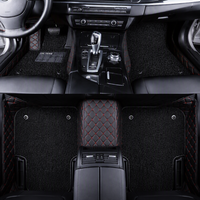 Tapis de sol de voiture sur mesure, entièrement enveloppants, double couche, en cuir détachable, avec boucle en fil métallique, antidérapants, pour différents véhicules