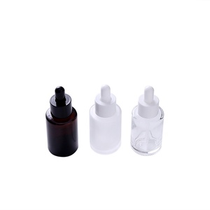 Bouteille en verre carrée à épaule arrondie de 60 ml (2 oz) à prix de gros, flacon compte-gouttes givré de 30 ml pour émulsion, fond de teint et essence - Product Image 3
