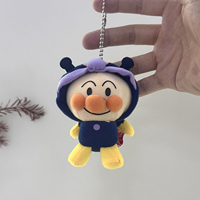 Porte-clés en peluche douce Kawaii Anpanman, breloque pour sac à dos et sac de voiture, accessoire de sac, joli cadeau promotionnel, vente en gros